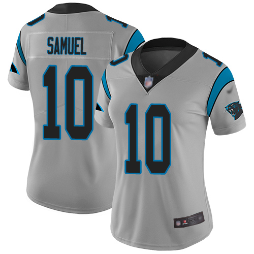 Carolina Panthers Limited Silver Women Curtis Samuel Jersey NFL Football #10 Inverted Legend->youth nfl jersey->Youth Jersey